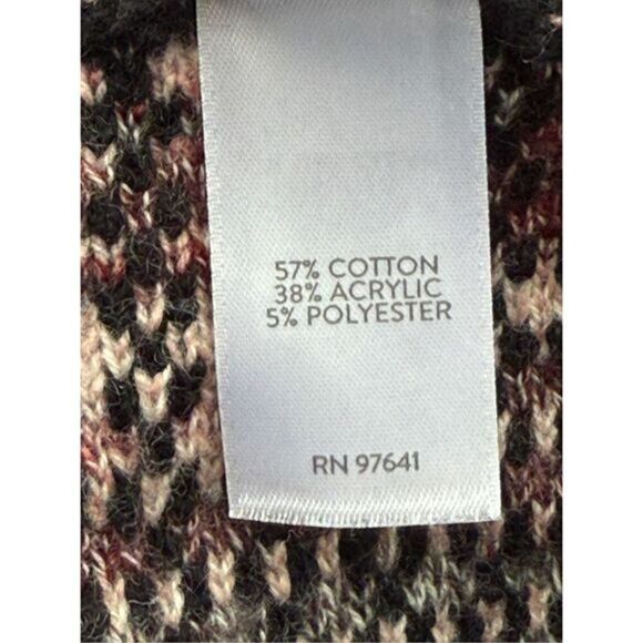 Pure Jill Women's Oversized Turtleneck Pullover Sweater Red Black Medium/Large‎ - Picture 4 of 7